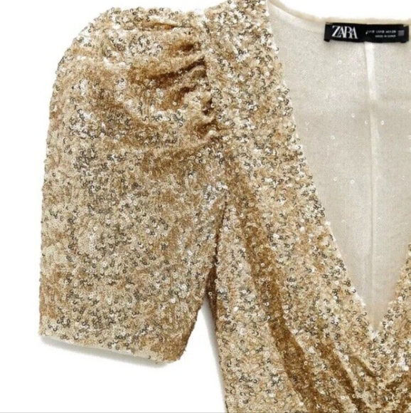 Zara Limited Edition Sequin Mini Dress - Picture 2 of 5